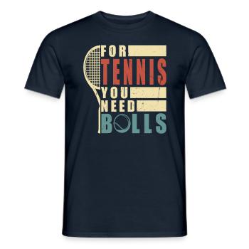 Joueur de tennis Balle de tennis - T-shirt homme - marine - Devant - AI Model Male 178 light (178cm)