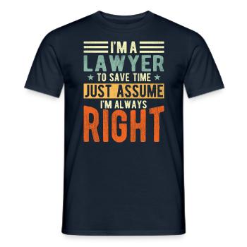 Lawyer - Men's T-Shirt - navy - Front - AI Model Male 178 light (178cm)