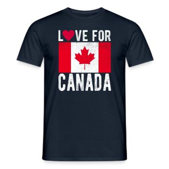 Canada Flag - Men's T-Shirt - navy - Front - AI Model Male 178 light (178cm)