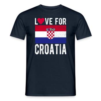 Croatia Flag - Men's T-Shirt - navy - Front - AI Model Male 178 light (178cm)