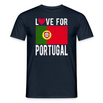 Drapeau du Portugal - T-shirt homme - marine - Devant - AI Model Male 178 light (178cm)