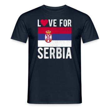 Drapeau de la Serbie - T-shirt homme - marine - Devant - AI Model Male 178 light (178cm)
