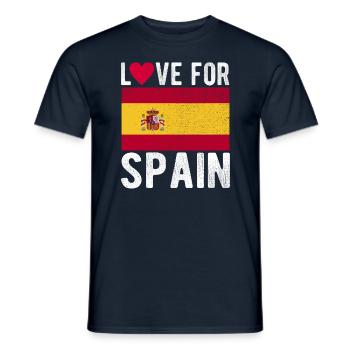 Drapeau de l’Espagne - T-shirt homme - marine - Devant - AI Model Male 178 light (178cm)