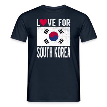 Drapeau de la Corée du Sud - T-shirt homme - marine - Devant - AI Model Male 178 light (178cm)