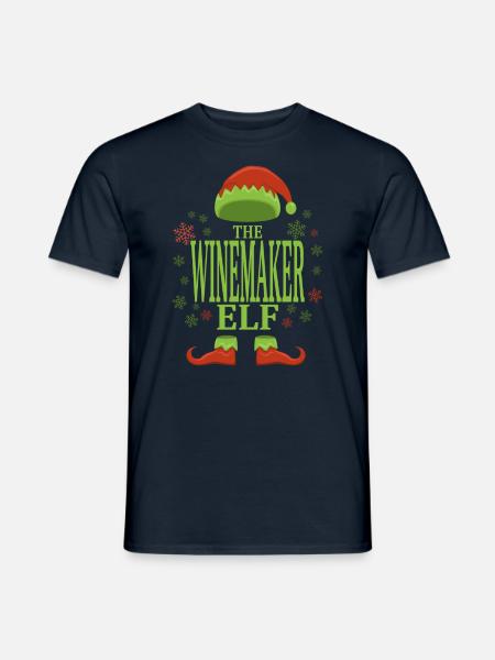 Winzer Weihnachtself - Männer T-Shirt - Navy