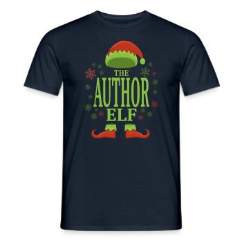Autor Weihnachtself - Männer T-Shirt - Navy - Vorne - AI Model Male 178 light (178cm)
