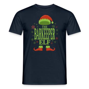 Barman Christmas Elf - T-shirt homme - marine - Devant - AI Model Male 178 light (178cm)