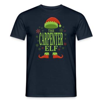 Schreiner Weihnachtself - Männer T-Shirt - Navy - Vorne - AI Model Male 178 light (178cm)