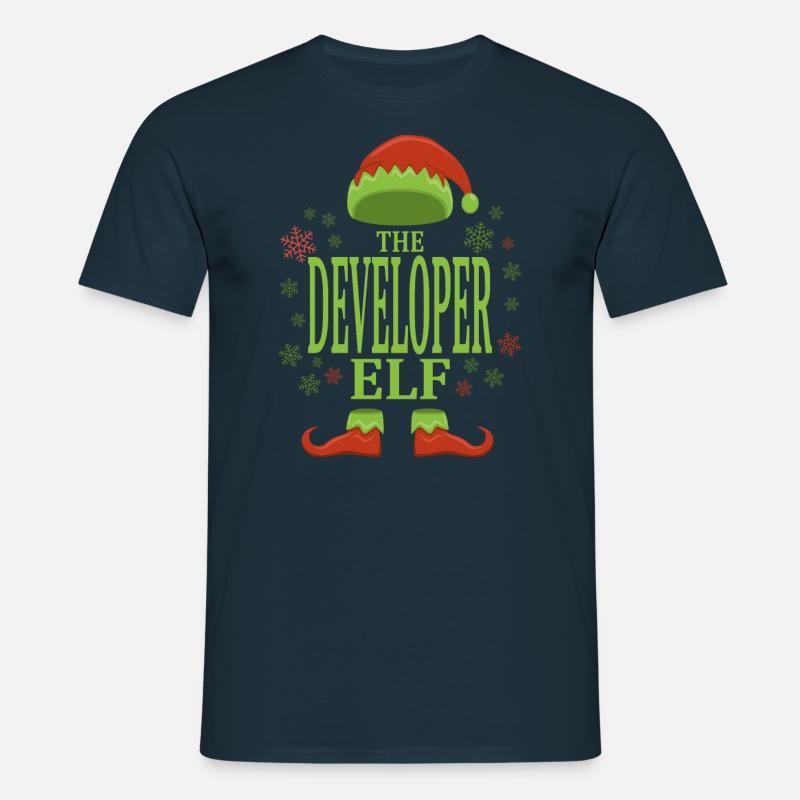 Software Developer Christmas Elf - Men's T-Shirt - navy