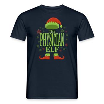 Arzt Weihnachtself - Männer T-Shirt - Navy - Vorne - AI Model Male 178 light (178cm)
