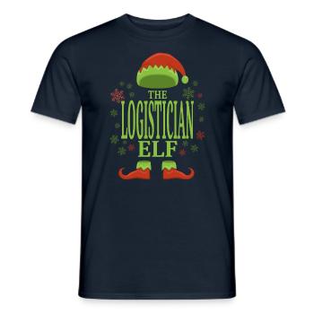 Logistiker Weihnachtself - Männer T-Shirt - Navy - Vorne - AI Model Male 178 light (178cm)