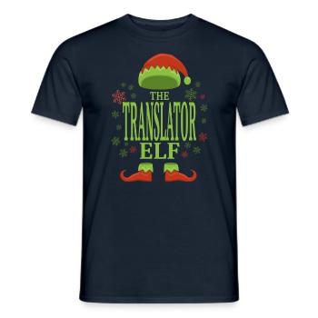 Traducteur Elfe de Noël - T-shirt homme - marine - Devant - AI Model Male 178 light (178cm)