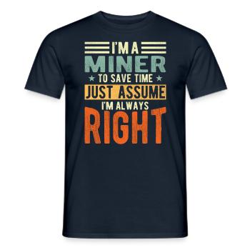 Bergmann - Männer T-Shirt - Navy - Vorne - AI Model Male 178 light (178cm)
