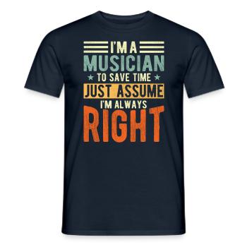 Musician - Men's T-Shirt - navy - Front - AI Model Male 178 light (178cm)