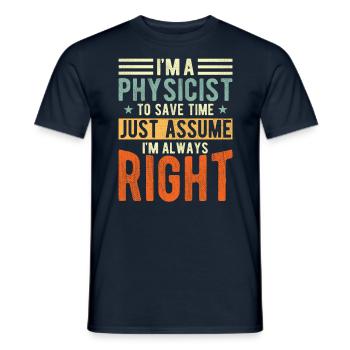 Physicist - Men's T-Shirt - navy - Front - AI Model Male 178 light (178cm)