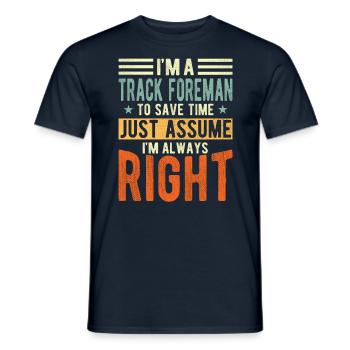 Spur Foreman - Männer T-Shirt - Navy - Vorne - AI Model Male 178 light (178cm)