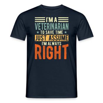Tierarzt - Männer T-Shirt - Navy - Vorne - AI Model Male 178 light (178cm)