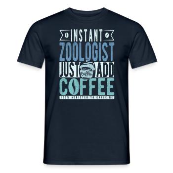 Zoologist coffee saying - Men's T-Shirt - navy - Front - AI Model Male 178 light (178cm)