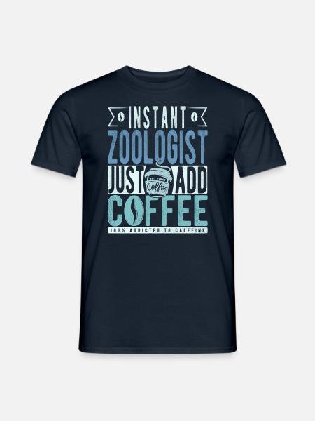 Zoologe Kaffee Spruch - Männer T-Shirt - Navy