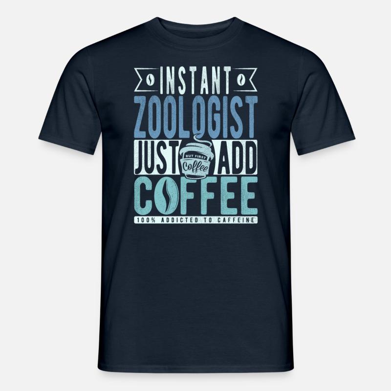 Zoologe Kaffee Spruch - Männer T-Shirt - Navy