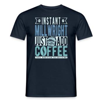 Millwright Coffee Quote - Men's T-Shirt - navy - Front - AI Model Male 178 light (178cm)