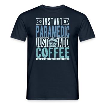 Paramedic coffee saying - Men's T-Shirt - navy - Front - AI Model Male 178 light (178cm)