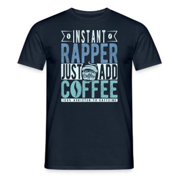 Rapper coffee saying - Men's T-Shirt - navy - Front - AI Model Male 178 light (178cm)