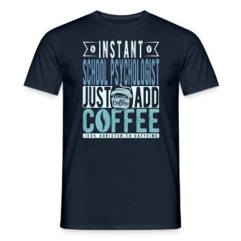 Café du psychologue scolaire - T-shirt homme - marine - Devant - AI Model Male 178 light (178cm)