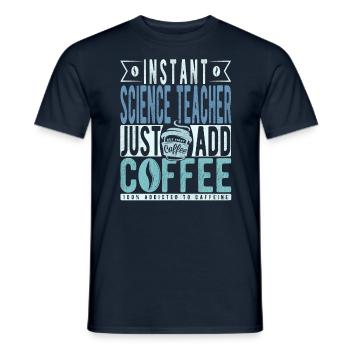 Café de professeur de sciences Dicton - T-shirt homme - marine - Devant - AI Model Male 178 light (178cm)