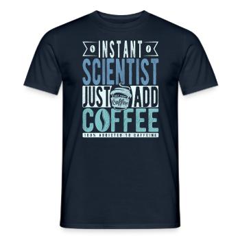 Café scientifique disant - T-shirt homme - marine - Devant - AI Model Male 178 light (178cm)