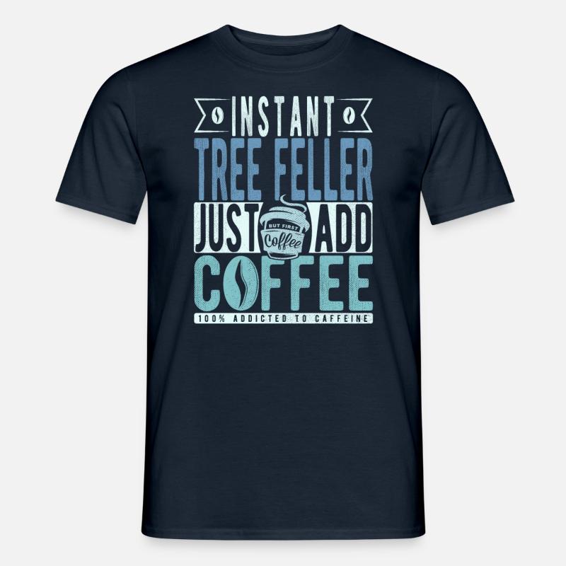 Baum Faller café dicton - T-shirt homme - marine
