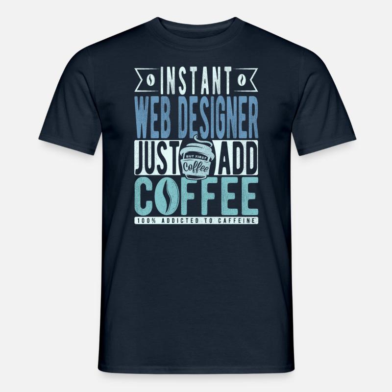 Webdesigner Kaffee Spruch - Männer T-Shirt - Navy