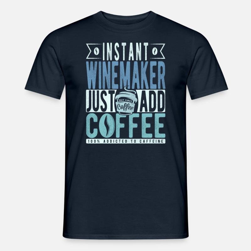 Winzer Kaffee Spruch - Männer T-Shirt - Navy