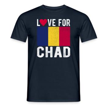 Souvenir Tchad - T-shirt homme - marine - Devant - AI Model Male 178 light (178cm)
