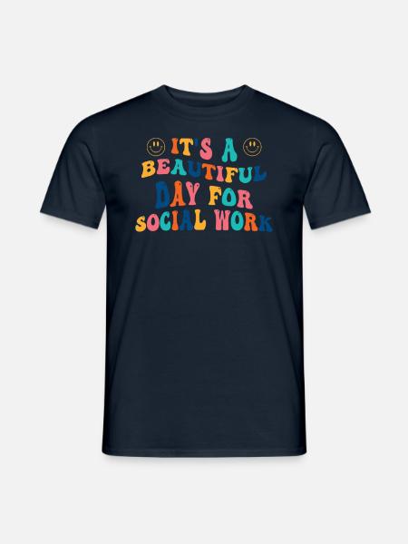 Sozialarbeit Soziale Arbeit Spruch - Männer T-Shirt - Navy