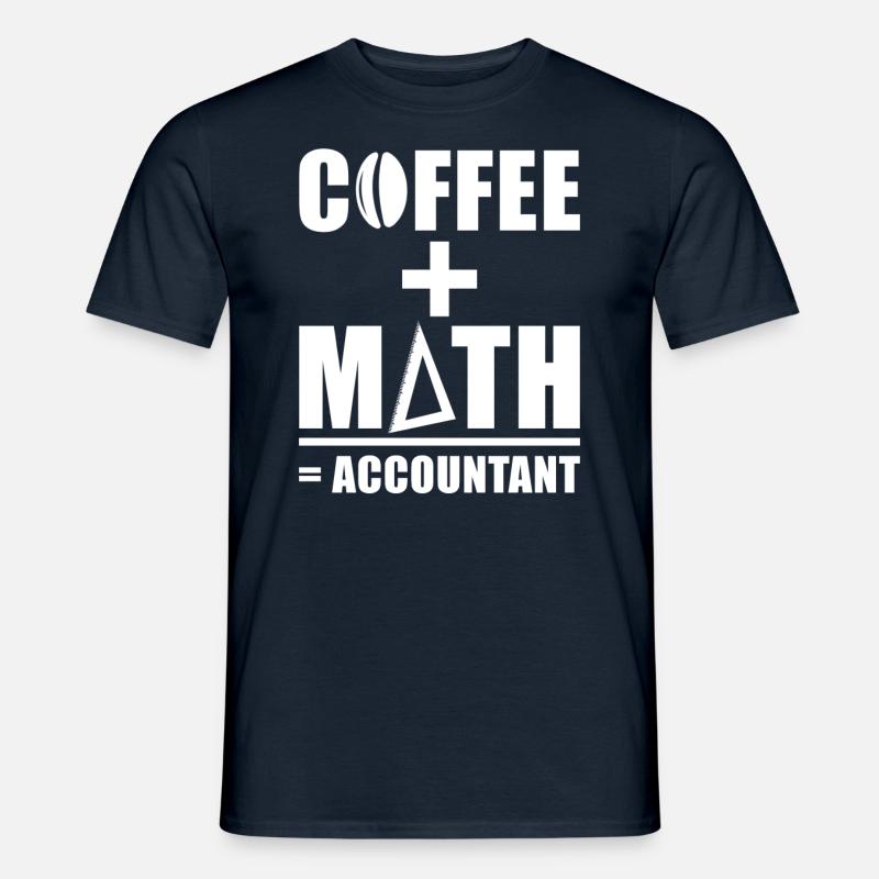 Comptable disant café + mathématiques = comptable - T-shirt homme - marine