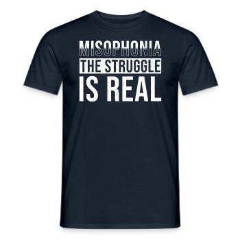 Misophonie Spruch - Männer T-Shirt - Navy - Vorne - AI Model Male 178 light (178cm)