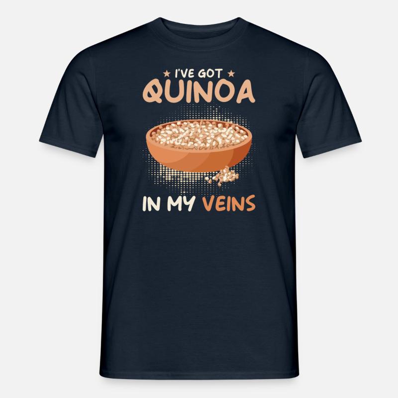 Quinoa Spruch - Männer T-Shirt - Navy