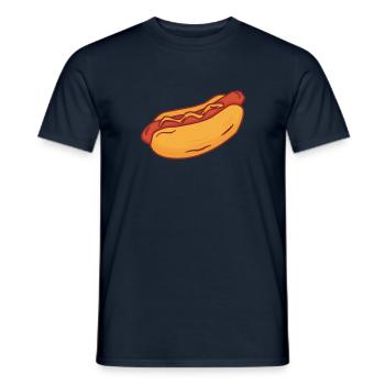 Hot Dog - Männer T-Shirt - Navy - Vorne - AI Model Male 178 light (178cm)