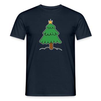 Christmas tree - Men's T-Shirt - navy - Front - AI Model Male 178 light (178cm)