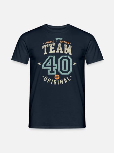 Team 40 - 100% Original / Limited Edition - Männer T-Shirt - Navy