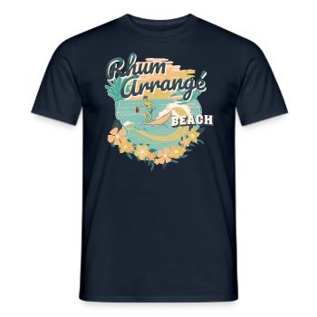 Rum Arranged Beach - Men's T-Shirt - navy - Front - AI Model Male 178 light (178cm)