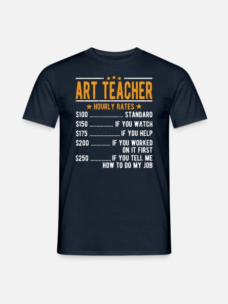 Kunstlehrer Stundenlohn - Männer T-Shirt - Navy