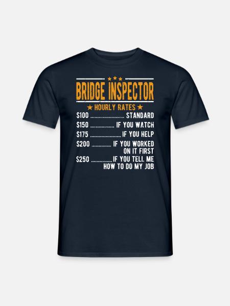 Bridge inspector hourly wage - Men's T-Shirt - navy