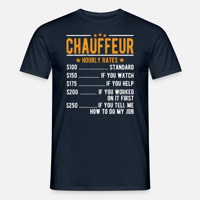 Chauffeur Stundenlohn - Männer T-Shirt - Navy
