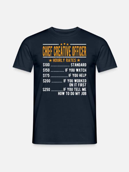Vorstand Der Entwurfsabteilung Stundenlohn - Männer T-Shirt - Navy