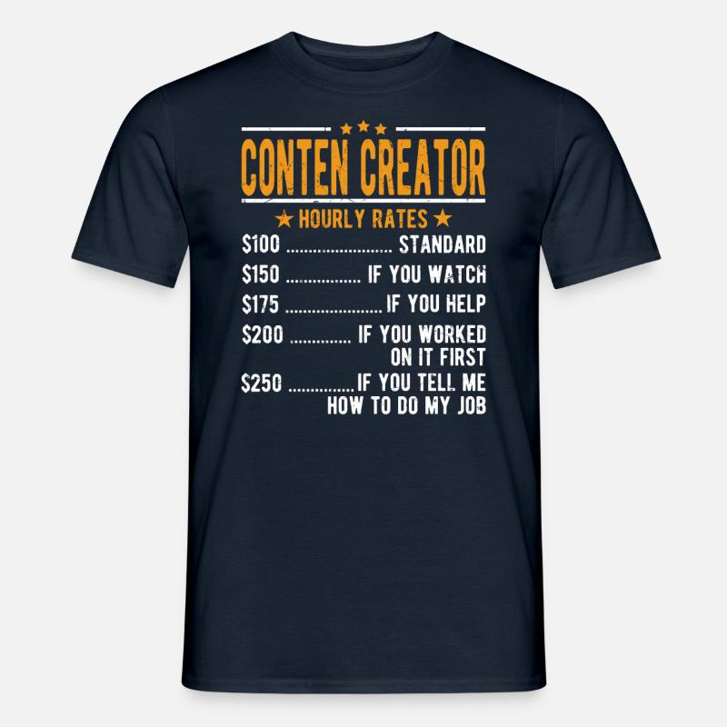 Contlen Creator Stundenlohn - Männer T-Shirt - Navy