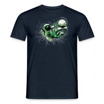 Fußball Astronaut - Männer T-Shirt - Navy - Vorne - AI Model Male 178 light (178cm)