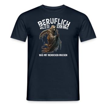 Sensemann mit Sense -Gothic - Männer T-Shirt - Navy - Vorne - AI Model Male 178 light (178cm)