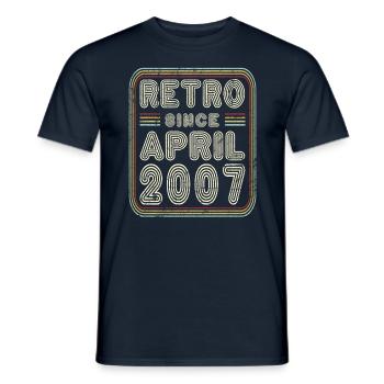 Birthday April 2007 Retro Gift - Men's T-Shirt - navy - Front - AI Model Male 178 light (178cm)